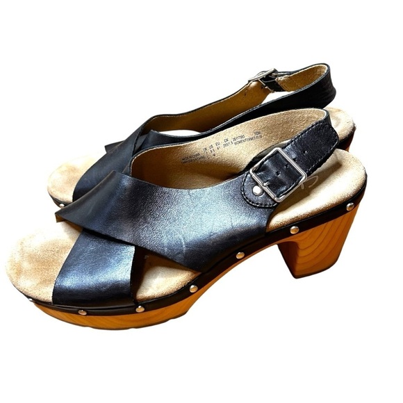 Clarks Womens Ledella Club Open Toe Ankle Strap Slingback Sandals- Size 9.5 - Picture 2 of 8